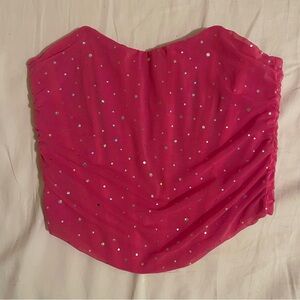 Pink Cropped Corset Top!